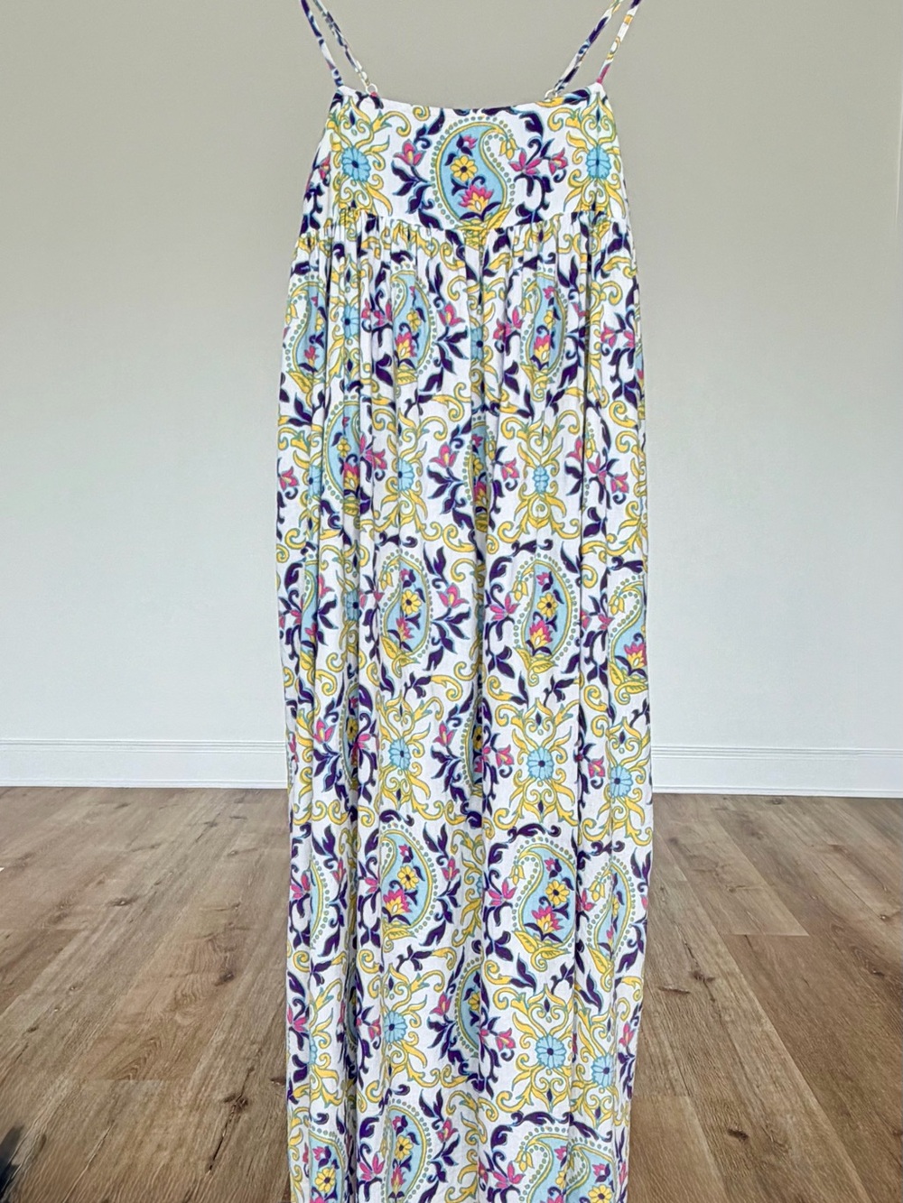 Banjanan Kaylee Paisley Print Cotton Maxi Sundress XS  EUC!